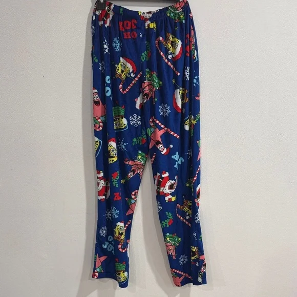 SpongeBob Squarepants Holiday Graphic PJ Pants size Medium - Picture 3 of 3
